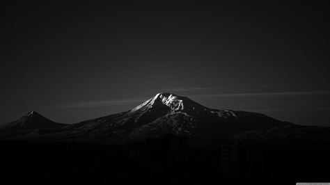 Dark mountain A Black, Wallpapers, Black And White, White, Black