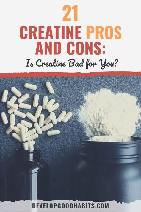 Is creatine good for you? Pros and cons of taking creatine supplements. Shouold you take creatine to supplement your workouts? Is creatine something you should be taking for fitness and exercise enhancement? #creatine #supplements #healthylifestyle Creatine Benefits, Best Creatine, Kidney Damage, Increase Muscle Mass, Creatine Monohydrate, Workout Snacks, Workout Supplements, Workout Regimen, Health Check