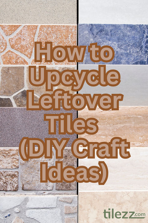 Stuck with leftover tiles after your latest home renovation project? Discover 32 ways to upcycle your extra tile! #tile #interiordesign #crafts #homerenovation #diy #diyproject #upcycle #upcycling #diycraft #diycrafts #leftovertile #extratile Tile Bird Bath, Marble Tile Diy Projects, Repurposed Tile Diy Projects, Tile Uses Ideas, What To Do With Tile Leftovers, Crafts With Subway Tiles, Upcycle Tiles Diy Projects, Leftover Hexagon Tile Projects, Spare Tiles Ideas