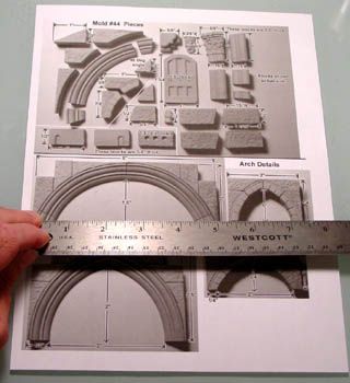 Hirst Arts Mold Page Hirst Arts, Stone Buildings, Fantasy Architecture, Model Train Accessories, Floor Molding, Gothic Church, Secret Door, Wargaming Terrain, Building Instructions