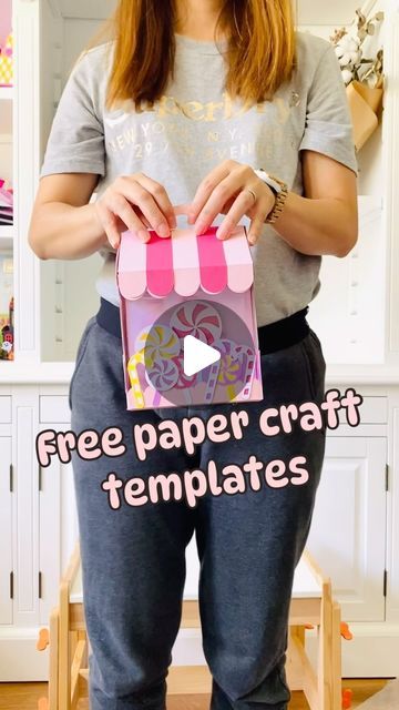 MR JO CRAFT on Instagram: "Get this super cute and super fun candy shop gift box templates for Cricut and Silhouette Cameo for FREE on my YouTube. Happy crafting!!! . #cricut #silhouettecameo #candy #cnadyshop #sweet #sweets #freesvg #freesvgfiles #svg #svgfiles #freedownload #freebies #papercrafts #papercrafts #papercrafting #giftbox #giftboxes #giftboxideas #giftideas #giftidea #party #partyideas #birthday #birthdayideas #cardstock" Gift Box Templates, Templates For Cricut, Candy Box Diy, Candy Box Template, Box Templates, Gift Box Template, Papercraft Templates, Best Candy, Shop Gift