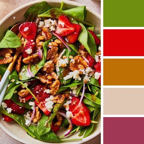 Paint Your House, Spinach Salad, Color Pallets, Feta, Spinach, Color Schemes, Salad, Color