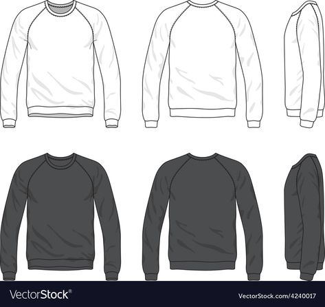 Cartoon Clothes Drawing, Garment Sketches, Hoodie Vector, Vector Clothes, Cartoon Clothes, Clothing Templates, Nissan Xtrail, Mens Raglan, Blank Sweatshirts