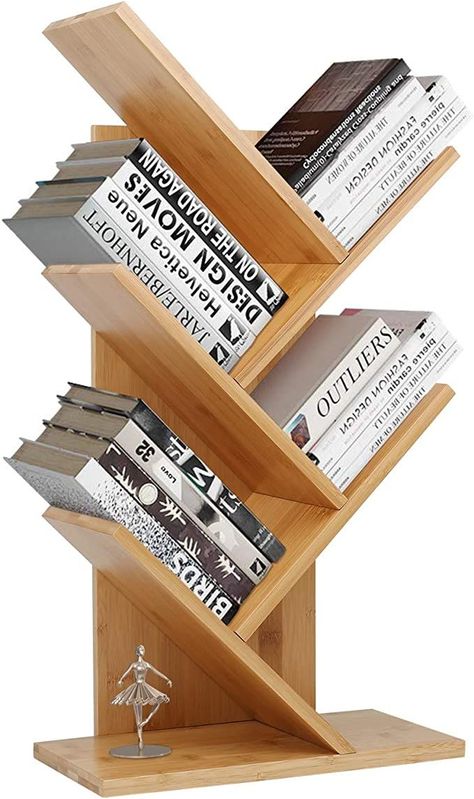 Desk Bookcase Display Book Rack 4 Tier Tree Bamboo Shaped Counter Top Bookcase Organizer Table Storage Adjustable Freestanding for Home Office and Living Room. Free returns. Tree Bookcase, Decor Bookshelves, Wooden Book Stand, Desktop Bookshelf, Tree Bookshelf, Bookcase Organization, Bookshelf Organization, Corner Bookshelves, Small Bookshelf