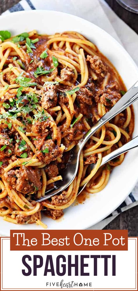 Spaghetti Recipes Sausage, Spaghetti Without Meat, Best Spaghetti Recipe, Melting Potatoes, Spaghetti Recipes Easy, One Pot Spaghetti, Best Spaghetti, Dessert Alternatives, Recipe For Dinner