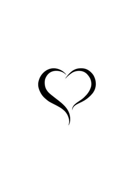 Open Heart Tattoo, Hart Tattoo, Love Heart Tattoo, Simple Heart Tattoos, Mothers Day Drawings, Heart Silhouette, Decal Svg, Heart Tattoos, Heart Tattoo Designs