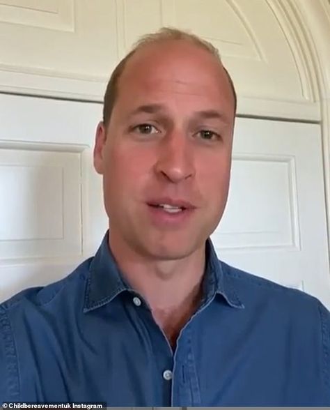 Wearing a denim shirt and appearing in front of a white panelled wall, William said: 'Hi A... Princ Harry, Handsome Men Quotes, Self Pictures, Air Ambulance, King William, Beautiful Ocean Pictures, Prince William And Harry, Prince Williams, Prince William And Catherine