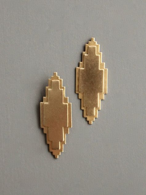 David Aubrey jagged edge earrings Jagged Edge, Designer Handmade Jewellery, Casual Jewelry, Steel Post, Ethical Jewelry, Vermeil Jewelry, Geometric Jewelry, Jewel Box, Gold Geometric