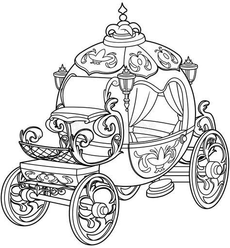 Cinderella Fairy Tale Pumpkin Carriage Stock Vector - Illustration of isolated, clip: 83067473 Cinderella Fairy Tale, Cinderella's Carriage, Cinderella Pumpkin Carriage, Cinderella Coach, Cinderella Pumpkin, Princess Carriage, Cinderella Carriage, Pumpkin Carriage, Horse Coloring Pages