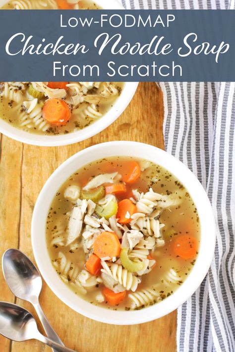 Low FODMAP Chicken Soup from Scratch - Delicious as it Looks Fodmap Chicken Soup, Chicken Soup From Scratch, Food Map Diet, Fodmap Chicken Recipes, Low Fodmap Vegetables, Fodmap Chicken, Chicken Soup Base, Fodmap Recipes Dinner, Low Fodmap Chicken