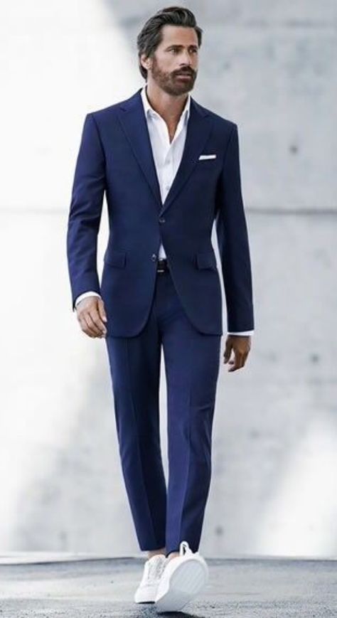 Farewell Suits, Men Outfit Ideas, Suits And Sneakers, Blazer Outfits Men, Blue Suit Men, Mens Fashion Edgy, Mens Fashion Smart, Blazer Outfit, Elegante Casual