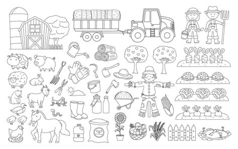 Farming Drawing, Butterfly Journal, Bus Games, Barn Animals, Vertical Farming, Organic Products, Drawing Easy, Art Kids, Journal Doodles