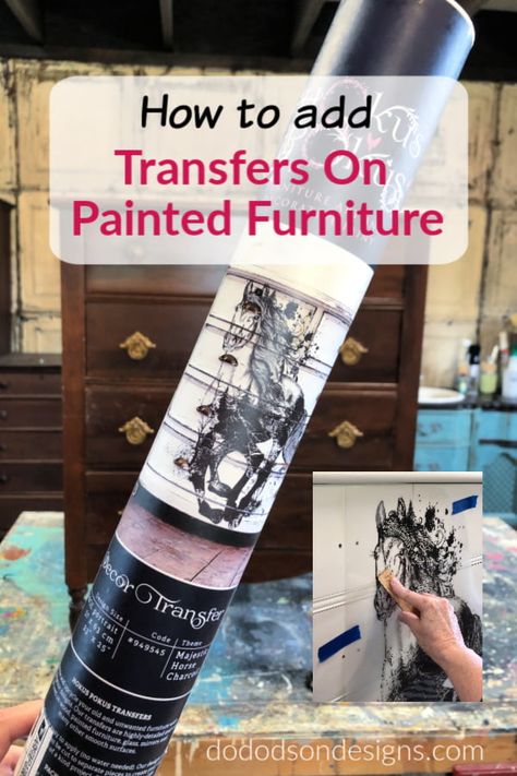 How To Add Beautiful Transfers To Painted Furniture Using Transfers On Painted Furniture, Western Transfers For Furniture, Western Decoupage Furniture, Western Painted Dressers, Western Painted Furniture, Transfers On Painted Furniture, Furniture Transfers, Cattle Brands, Fusion Paint