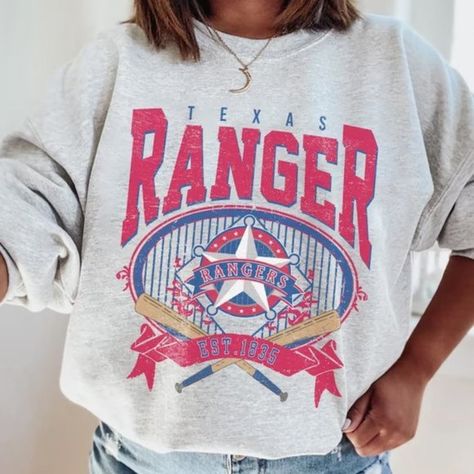 1835 Texas Ranger Sweatshirt, Vintage Texas Baseball Crewneck Sweatshirt tee World Series Shirts, Baseball Sweater, Texas Baseball, Texas Ranger, Baseball Sweatshirts, Great Gift Ideas, Sweatshirt Vintage, Texas Rangers, Crew Neck Shirt