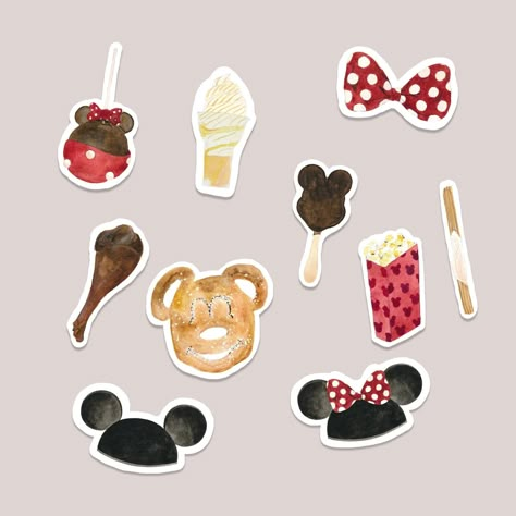 Disney Digital Stickers, Disneyland Clipart, Disney Stickers Aesthetic, Disney Stickers Printables, Disney Journal, Journal Png, Disney Calendar, Disney Stickers, Shop Disney