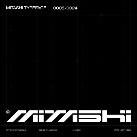 MITASHI © [ Initializing ] . 0005/0024 . . . #typeface #typography #typo #lettering #logo #logotype #cyberpunk #futuristic #darkwear #streetwear #typedesign #fontdesign #digitalarchive #dystopian Cyberpunk Logo, Cyberpunk Tech, Futuristic Typography, Minimalism Challenge, Dystopian Aesthetic, Letter M Logo, S Logo Design, Lettering Logo, Studio Logo