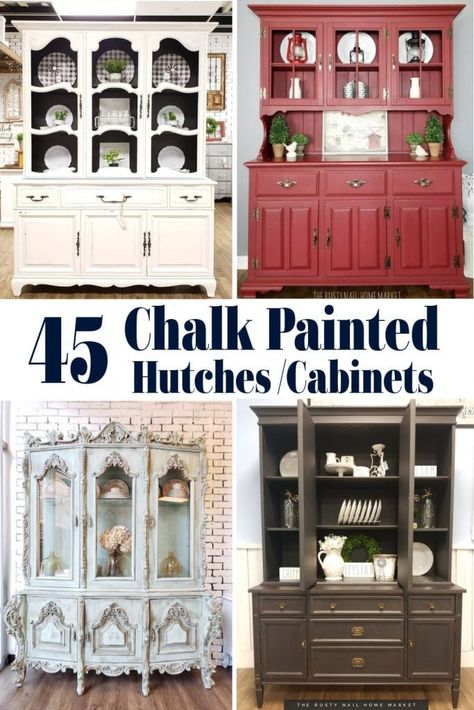 Decor China Cabinet Ideas, Refurbishing China Cabinet, Redoing China Cabinet Ideas, Chalk Painted Antique China Cabinet, Furniture Makeover Chalk Paint, Green China Cabinet Makeover, Dining Room China Cabinet Makeover, How To Paint A China Cabinet, China Cabinet In Bedroom Ideas