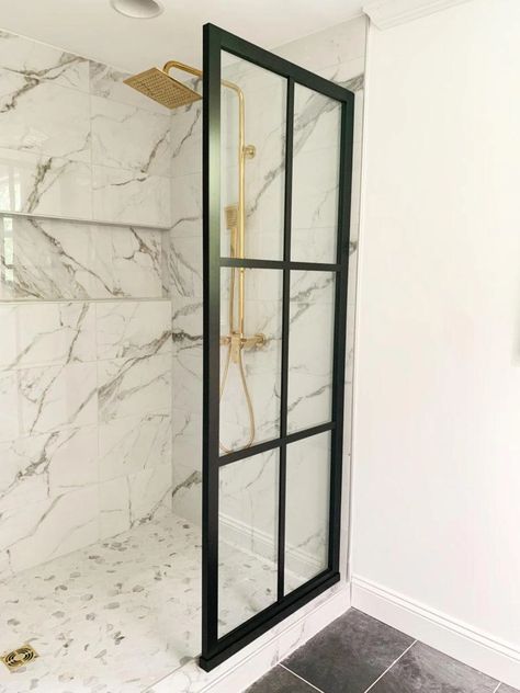 Gridscape Shower Door, Seamless Shower Door, Small Luxury Bathroom, Steel Shower Door, 1980s Home, Coastal Shower Doors, Black Shower Doors, Spartanburg South Carolina, Keto Soups