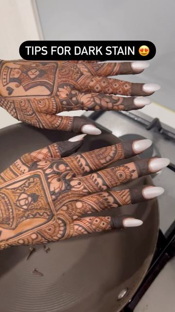 Tips To Darken Mehendi, How To Get Dark Henna Stain, How To Get Dark Mehndi Stain, Dark Henna Stain, Dark Mehndi Tips, Mehndi Dark Color Tips, Mehendi Darkening Tips, How To Make Henna Darker, How To Make Mehendi Dark