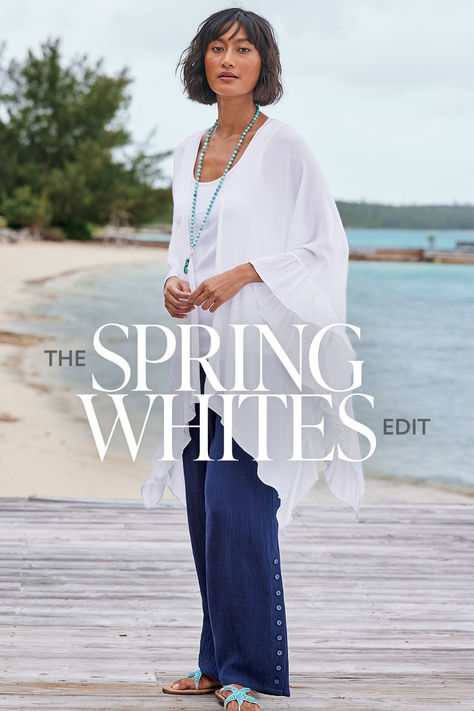 From embellished tasseled drawstrings to eye-catching lace trims, you can never go wrong in a white top. Shop XS - 3X and Petite white tops at Soft Surroundings now. Gauze Tunic, Eyelet Shirt, House Clothes, Big Shirt, Glad Rags, Coastal Grandmother, Eyelet Top, Antique Linens, Easy Style