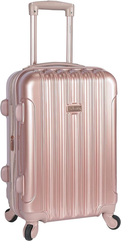 kensie Women's Alma Hardside Spinner Luggage, Expandable, Rose Gold, Carry-On 20-Inch Rose Gold Luggage, Carryon Suitcase, Cute Suitcases, Hardside Spinner Luggage, Spinner Luggage Sets, Briefcase Women, Jelly Bag, Computer Backpack, Spinner Luggage