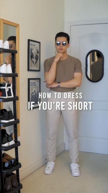 Short Guy Fashion Tips, Best Outfits For Short Men, Short King Outfits Men, Fall Outfits For Short Men, Shorter Men Fashion, Outfit Ideas Short Men, Pants For Short Guys, How To Look Taller Outfits Men, How To Dress Men