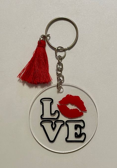 Valentine keychain Valentine Keychain, Acrylic Bookmarks, Chain Ideas, Racine Wisconsin, Love Keychain, Gifting Ideas, Shopping Deals, Diy Keychain, Valentines Jewelry