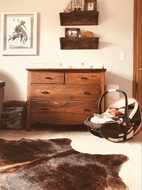 Western Nursery Changing Table, Pendleton Nursery Ideas, Mountain Man Nursery, Old Western Nursery Theme, Western Farmhouse Nursery, Classic Western Nursery, Antique Western Nursery, Cowboys And Indians Nursery, Wild West Nursery Theme