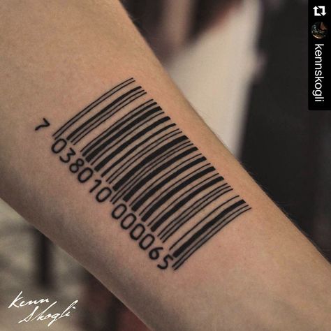 Bar Code Tattoo, Attitude Tattoo, Code Tattoo, Barcode Tattoo, Small Wolf Tattoo, Bumble Bee Tattoo, Geometric Sleeve Tattoo, Small Quote Tattoos, Shiva Tattoo Design