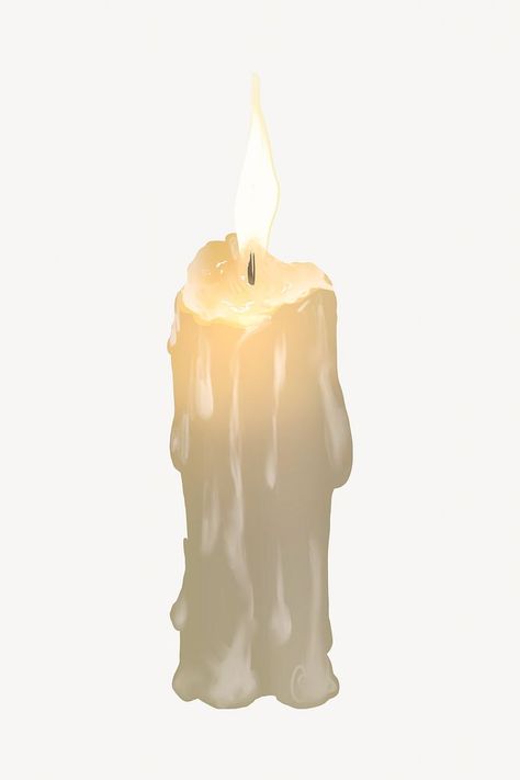 Melting candle illustration, Halloween design | premium image by rawpixel.com / Ake Melty Candle, Melting Candle Drawing, Candle Dress, Melted Candle, Candle Melting, Melting Candle, Candle Illustration, Candle Drawing, Goat Head