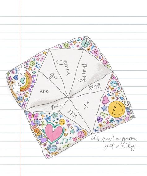 victoria!! | swiftie inspired artist 🫶🏻✨ | milennial swifties, this one’s for you cuz ya prob also made as many of these paper fortune tellers as i did from ‘97-‘00 🌈💖✨🫶🏻 this song… | Instagram Pie Reference, Paper Fortune Teller, Fortune Teller Paper, Fortune Tellers, American Pie, Alyson Hannigan, Fortune Telling, Fortune Teller, Poets