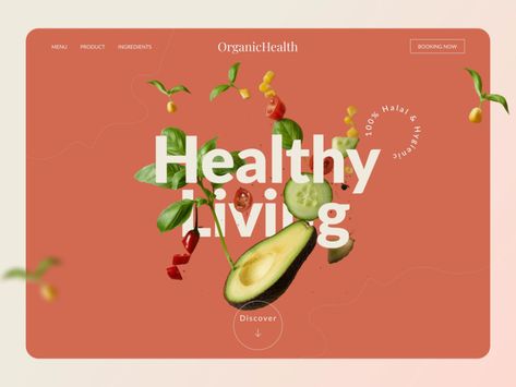 Organic food - Landing page product | sunnyday by Sunnyday 🌞 on Dribbble Diet Website Design, Organic Food Website Design, Food Landing Page, Figma Design, Consulting Website, Email Newsletter Design, Email Design Inspiration, Online Presentation, Small Business Website