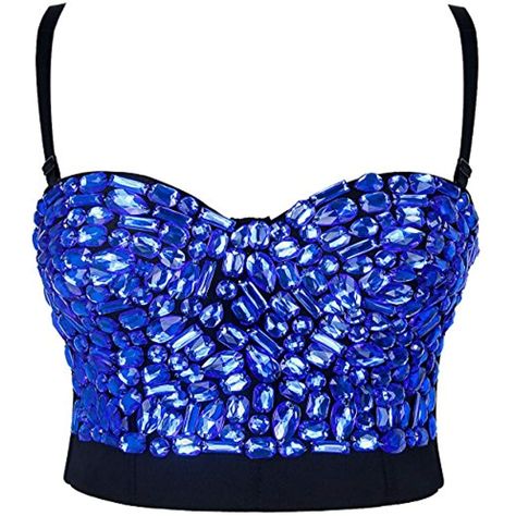 Women's Colorful Rhinestone Push Up Bra Clubwear Party Bustier Crop Top >>> Read more reviews of the product by visiting the link on the image. (This is an affiliate link) Rhinestone Bustier, Mermaid Costume, Bralette Crop Top, Bralette Tops, Padded Bra, Costumes For Women, Push Up Bra, Festival Bra, Bra Tops