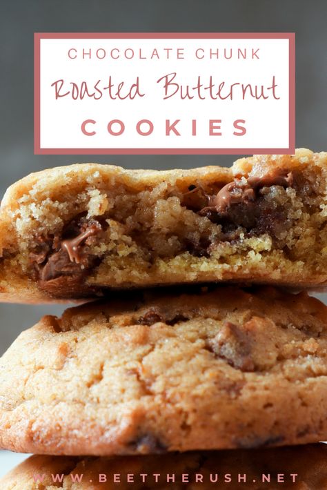 Butternut Cookies, Butternut Squash Cookies, Butternut Squash Dessert, Butternut Recipes, Winter Squash Recipes, High Protein Desserts, Pumpkin Recipes Easy, Pumpkin Spice Everything, Pumpkin Chocolate Chip Cookies