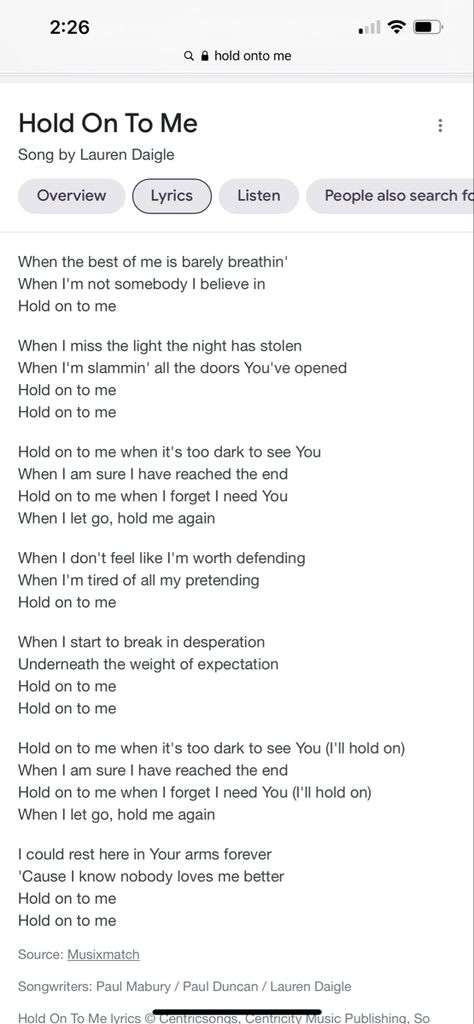 God Gave Me You Lyrics, Hold On To Me Lauren Daigle, Lauren Daigle Lyrics, My Father's Daughter, Sunday Sermons, Christian Song Lyrics, Lauren Daigle, Love This Song, Christian Songs