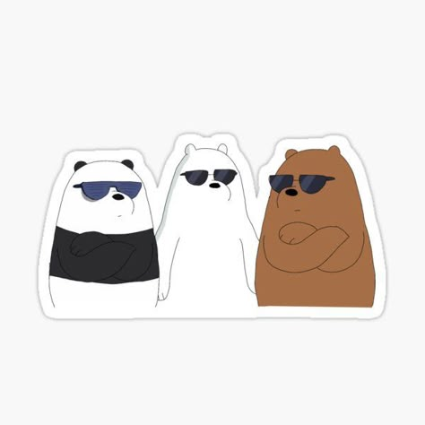 We Bare Bear Stickers Printable, We Bare Bears Tattoo, We Bare Bears Stickers, The Bare Bears, We Bear Bears, Printable Vintage Art, Sticker Design Inspiration, We Bare Bears Wallpapers, Homemade Stickers