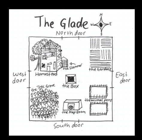 The glade map / the maze runner / fan art where was this in mrs. c's class?? The Glade, Maze Runner The Scorch, Maze Runner Trilogy, Maze Runner Funny, Maze Runner Cast, Maze Runner Movie, The Scorch, Maze Runner Series, The Scorch Trials