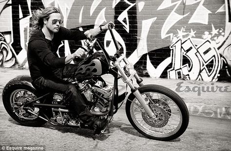 'I was a bit of a drifter': Brad, who is currently promoting his latest movie World War Z, believed his recreational drug use did some 'damage' Brad Pitt Motorcycle, Ducati 851, Indian Larry, Brad Pitt Photos, Nitro Circus, Marianne Faithfull, Kris Kristofferson, Esquire Magazine, Richard Gere