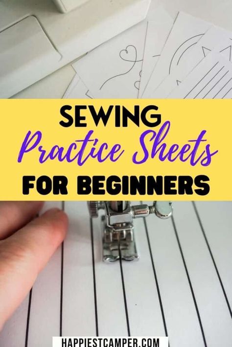 Free Sewing Practice Sheets To Help You Become a Pro Sewist! Sewing Practice Sheets, Sewing Practice, Sewing Classes For Beginners, Unique Sewing Patterns, Free Printable Sewing Patterns, Teaching Sewing, Beginners Sewing, Sewing Templates, Beginner Sewing Patterns