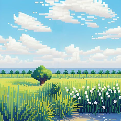 2d Pixel Art Background, Pixel Background Landscape, Pixel Art Inspiration, Pixel Art Nature, Grass Pixel Art, Pixel Game Background Landscapes, Pixel Base, Pixel Art Environment, Pixel Potion