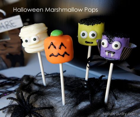 Halloween Marshmallow Pops Halloween Fundraiser, Pasteles Halloween, Creepy Halloween Food, Halloween Party Treats, Halloween Cake Pops, Dulces Halloween, Halloween Food Treats, Festival Ideas, Marshmallow Treats