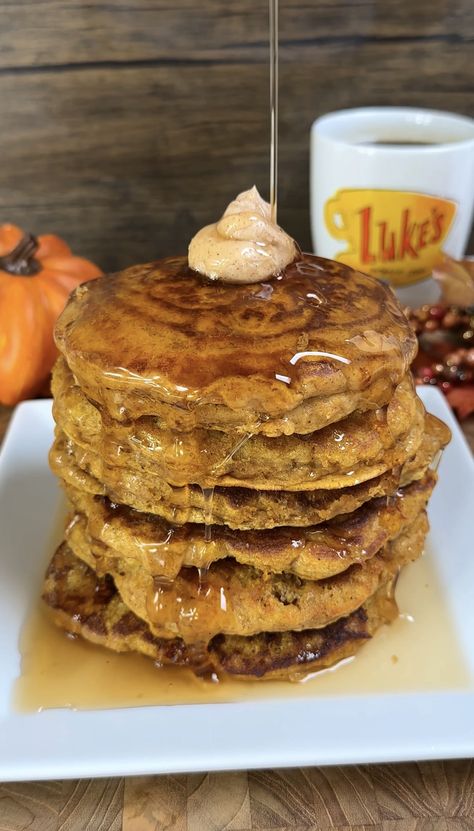 The Ultimate Pumpkin Pancakes Recipe with Cinnamon Butter – Perfect for Gilmore Girls Fans Pumpkin Pancakes Gilmore, Pumpkin Cinnamon Pancakes, Gilmore Girls Pancakes, Gilmore Girls Luke’s Pumpkin Pancakes, Pumpkin Pancakes With Cinnamon Butter, Gilmore Girls Pumpkin Pancakes, Gilmore Girls Recipes, Gilmore Girls Pumpkin, Gilmore Girls Food