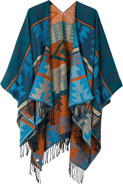 Beth Dutton/Yellowstone Western fashion blue poncho Poncho Winter, Open Front Poncho, Winter Poncho, Warm Shawl, Womens Poncho, Fall Knitting, Poncho Shawl, Cashmere Poncho, Wool Poncho