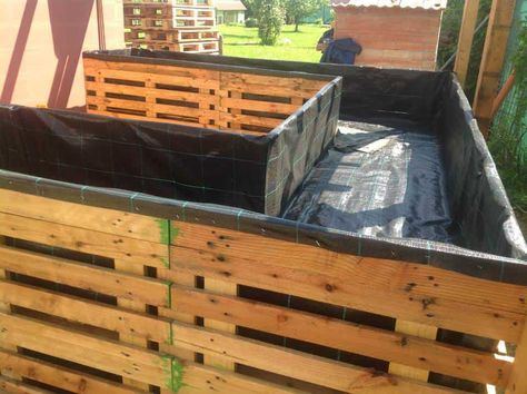 Pallet Garden Box, Pallet Planters, Elevated Garden, Compost Bins, Elevated Gardening, Garden Pallet, 1001 Pallets, Pallet Planter, Pallet Garden