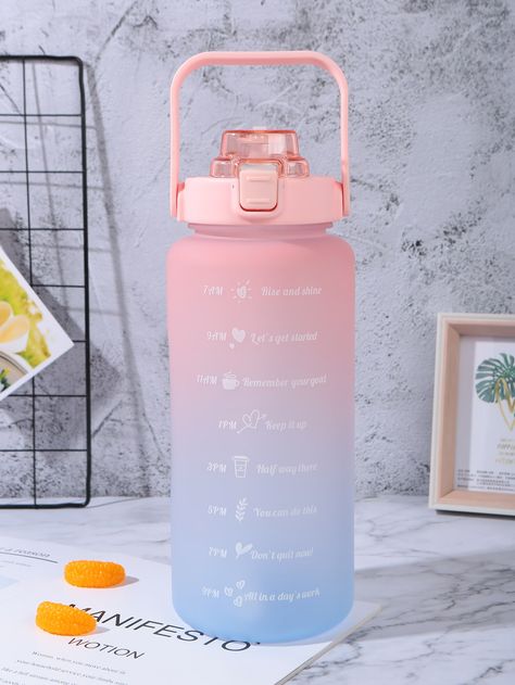 Botellas Aesthetic, Graphic Gradient, 2l Water Bottle, Trendy Water Bottles, Gallon Water Bottle, Infused Water Bottle, Portable Water Bottle, Cute Water Bottles, Color Water