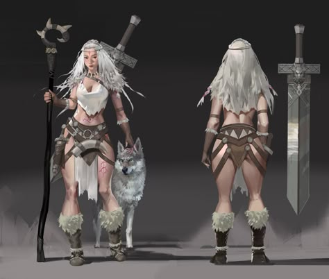 White Warrior, Primitive Clothing, Warrior Concept Art, Pixel Art Tutorial, Female Armor, Character Model Sheet, Female Character Concept, Warrior Girl