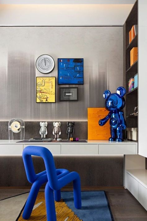 Kaws Interior Design, Bold Chairs, Hypebeast Room, Kids Interior Room, Apartment Decor Inspiration, Kids Interior, Interior Design Art, Dream House Interior, Room Inspiration Bedroom