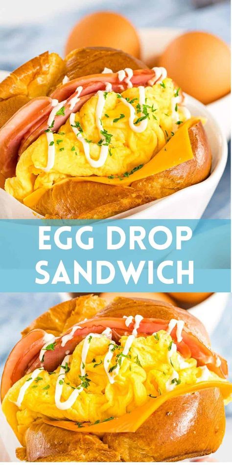 Korean Egg Drop Sandwich, Korean Egg Drop, Egg Drop Sandwich, Scrambled Egg Sandwich, Breakfast Egg Sandwich, Korean Egg, Toasted Sandwich Recipes, Egg Sandwich Recipe, Egg Sandwich Breakfast