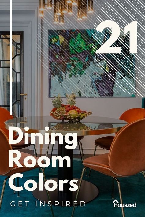 Get inspired with our DINING ROOM COLOR IDEAS. We help you focus on what is important and show you images that will help you take your designs to the next level... #diningroomcolorsideas #diningroomcolorideas #diningroomcolorideascolourschemes #diningroomcolorschemeideas #diningroomcolordesign #diningroomdesignwithcolor #diningroomcolorinspiration #diningroomcolourschemescolorinspiration #diningroomcolorpalette #colorpalettefordiningroom Color Palette For Dining Room, Dramatic Dining Room Colors, Colorful Dining Room Ideas, Dining Room Color Ideas, Dinning Room Colors, Blue Dining Room Ideas, Colourful Dining Room, Dining Room Color Palette, Dining Room Wall Color