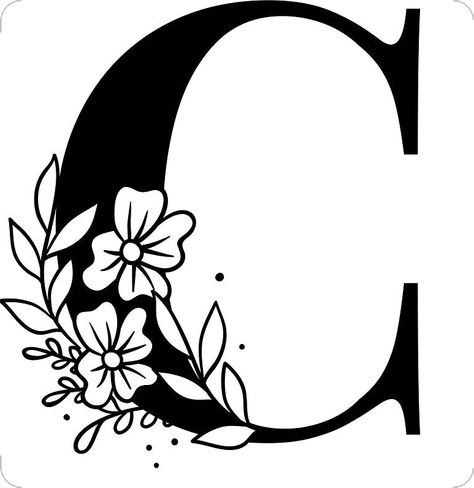 C Embroidery Letter, Letter C Font, C Font, Typography Psd, Lettering Drawing, C Monogram, Woodburning Ideas, Journal Tracker, C Letter